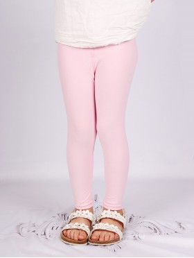 Kids Solid Color Stretchy Legging